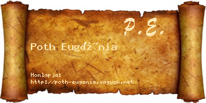 Poth Eugénia névjegykártya